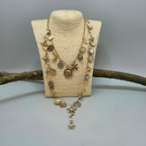 Sun star multi charm necklace